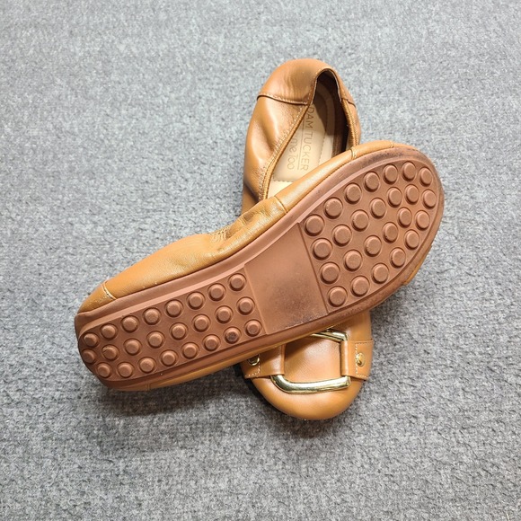 Adam Tucker by me Too Nellie Brown Leather Buckle Ballet Flats Women's Size 7M - Picture 5 of 7